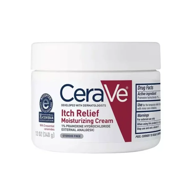 لوسیون کرم مرطوب کننده و ضد خارش سراوی Itch Relief | تسکین فوری خارش و ترمیم پوست حساس