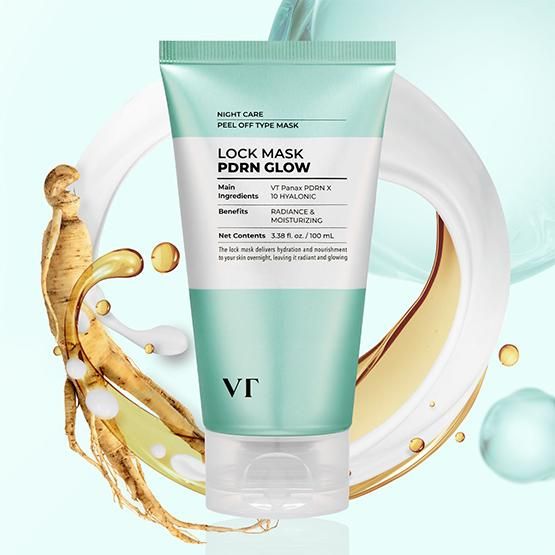 ماسک شب جوانساز و مرطوب کننده وی تی مدل LOCK MASK PDRN GLOW
